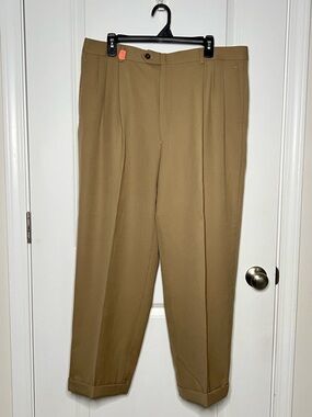 Joseph & Feiss 38R Dress Suit Pants 100% Wool Pleated Cuffed